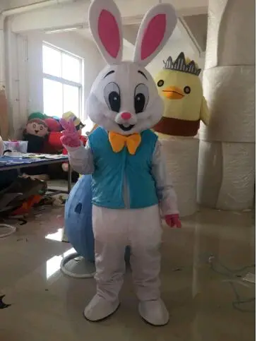 [T] cosplay coelhinho da páscoa mascote traje coelho personagem dos desenhos animados traje de publicidade traje de festa animal carnaval