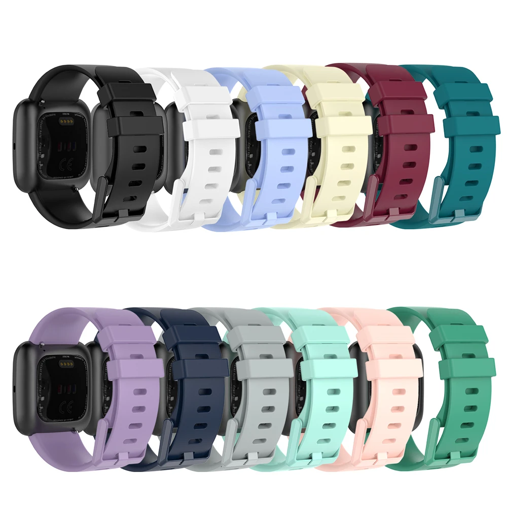 Phụ Kiện Dây Đeo Fitbit Versa 2 Ban Nhạc Mềm Silicon Chống Thấm Nước Thay Thế Dây Đeo Đồng Hồ Cho Fitbit Versa/Versa 2
