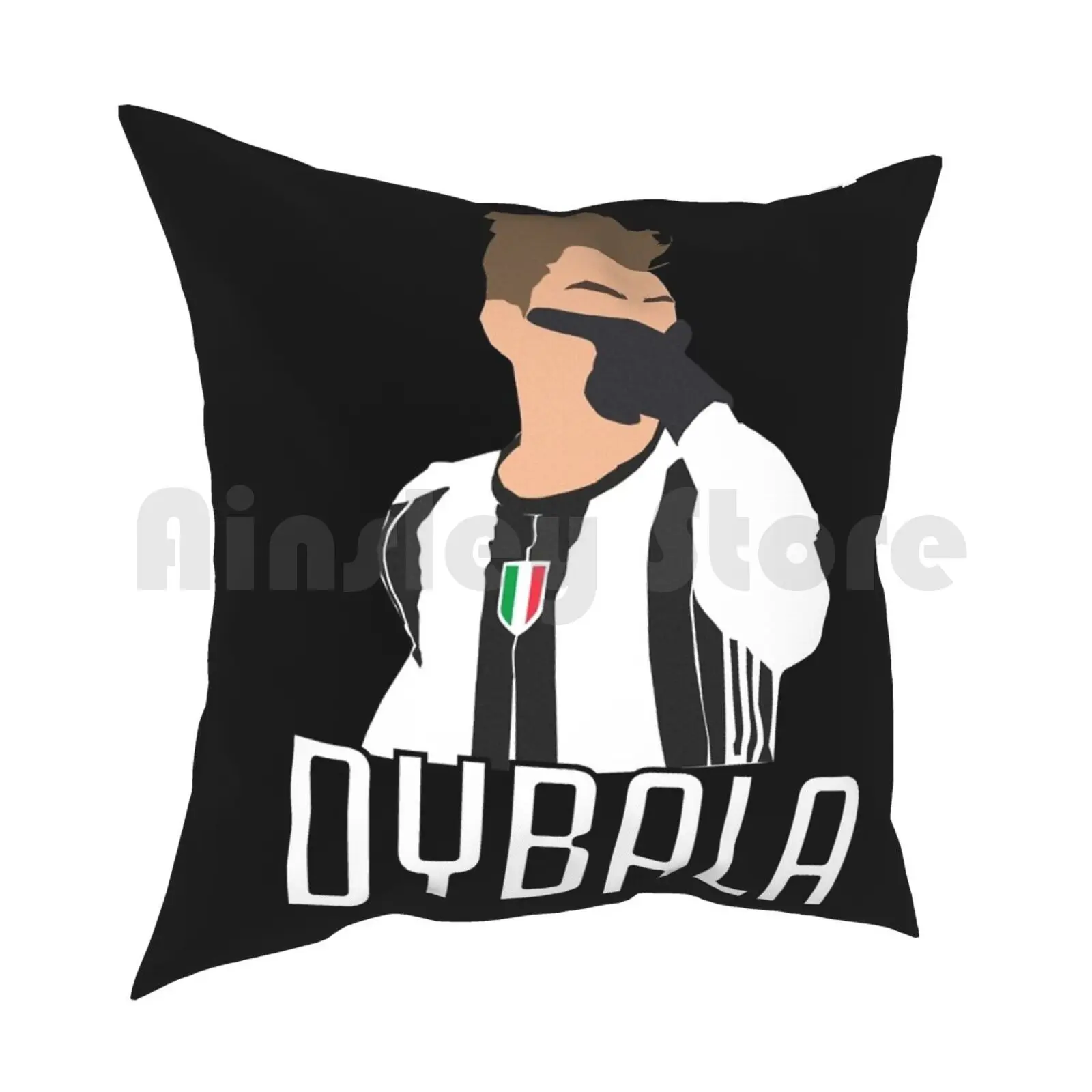 Paulo Dybala Mask Pillow Case Printed Home Soft Throw Pillow Paulo Dybala Celebration Italy Italia Italian Player Team