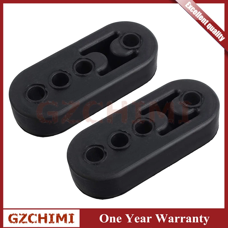 2pcs 4 Holes Car Vehicle Universal Exhaust Pipe Mounting Mount Hanger Hanging Bracket 12mm High Density Rubber Insulator