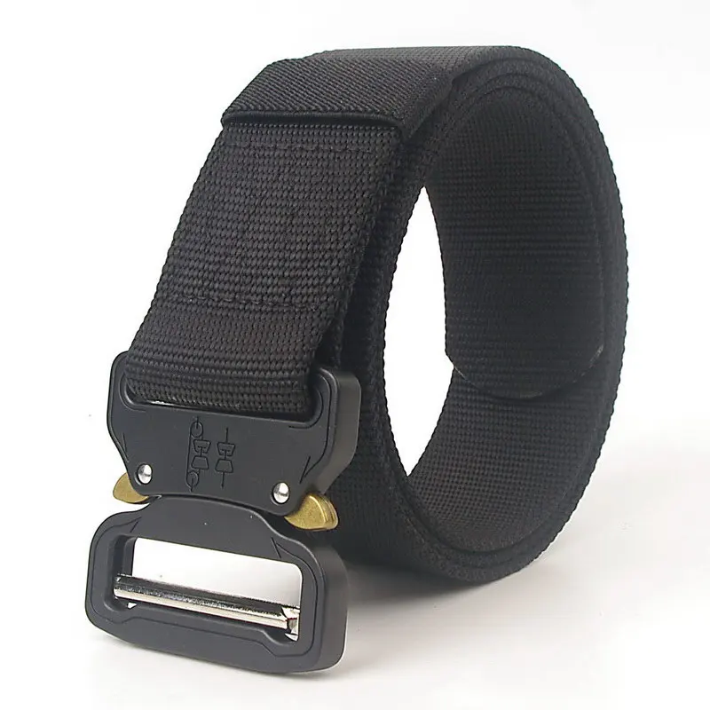 Heren Tactische Riem Outdoor Militaire Nylon Canvas Taille Riemen 4.3Cm Breedte Multifunctionele Training Riem Gesp Ademend Vrouwen