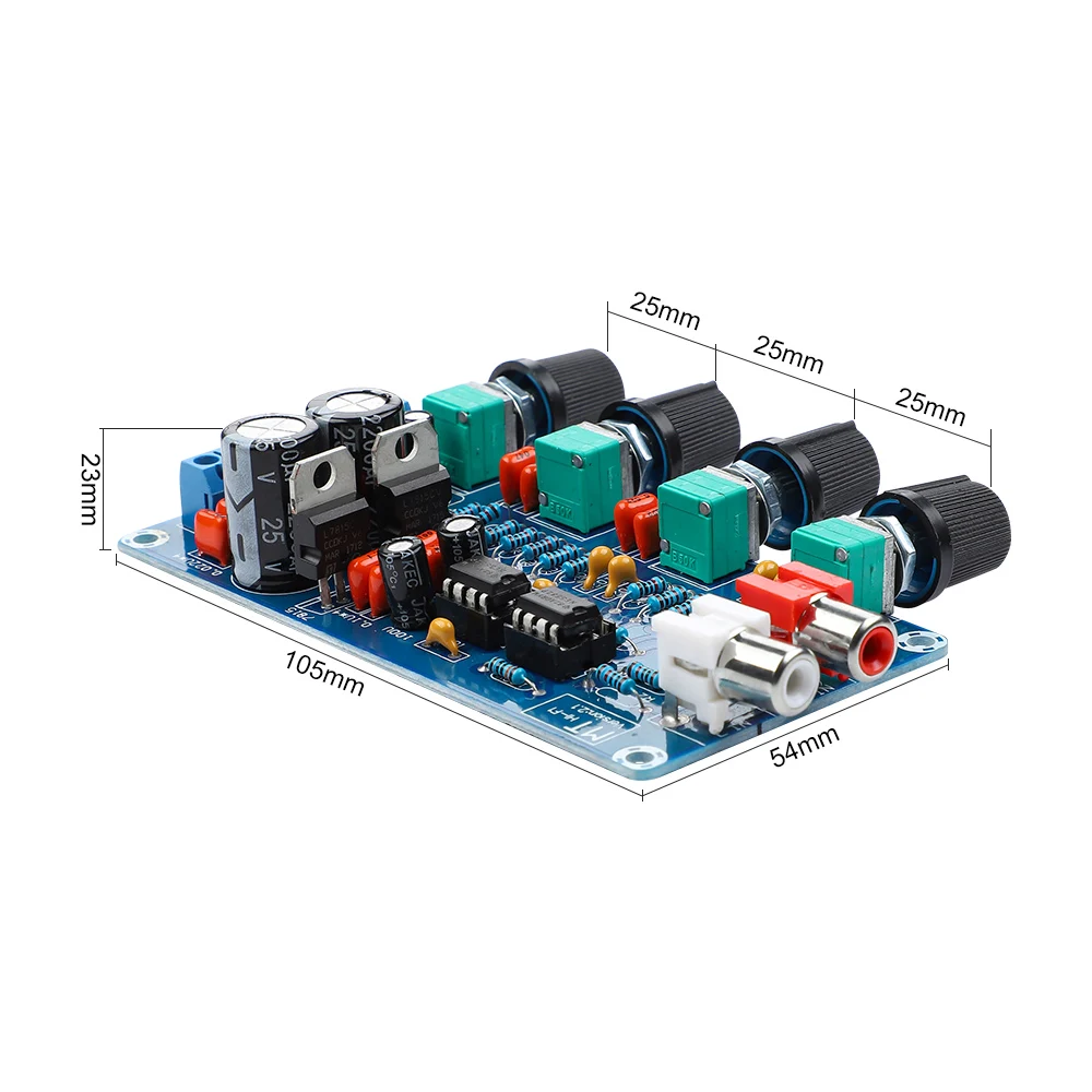 AIYIMA-홈 앰프 프리 앰프, 볼륨 톤, 고음 미드레인지베이스 NE5532 Op Amp HIFI EQ 컨트롤 보드 듀얼 AC 12V-18V