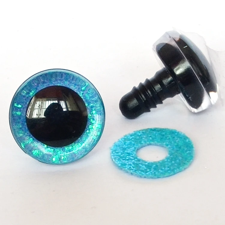 corn flower 20 Stück neue Farbe 3D-Sicherheitsspielzeugaugen + Glitzervliesstoffe + Unterlegscheibe – Größen- und Farboption 6
