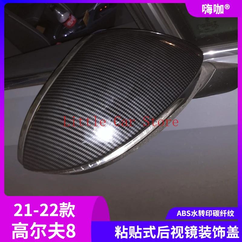 

For Volkswagen Golf 8 Pro 2021-22 Carbon Fiber Rearview Mirror Reverse Mirror Cover Shell Modification