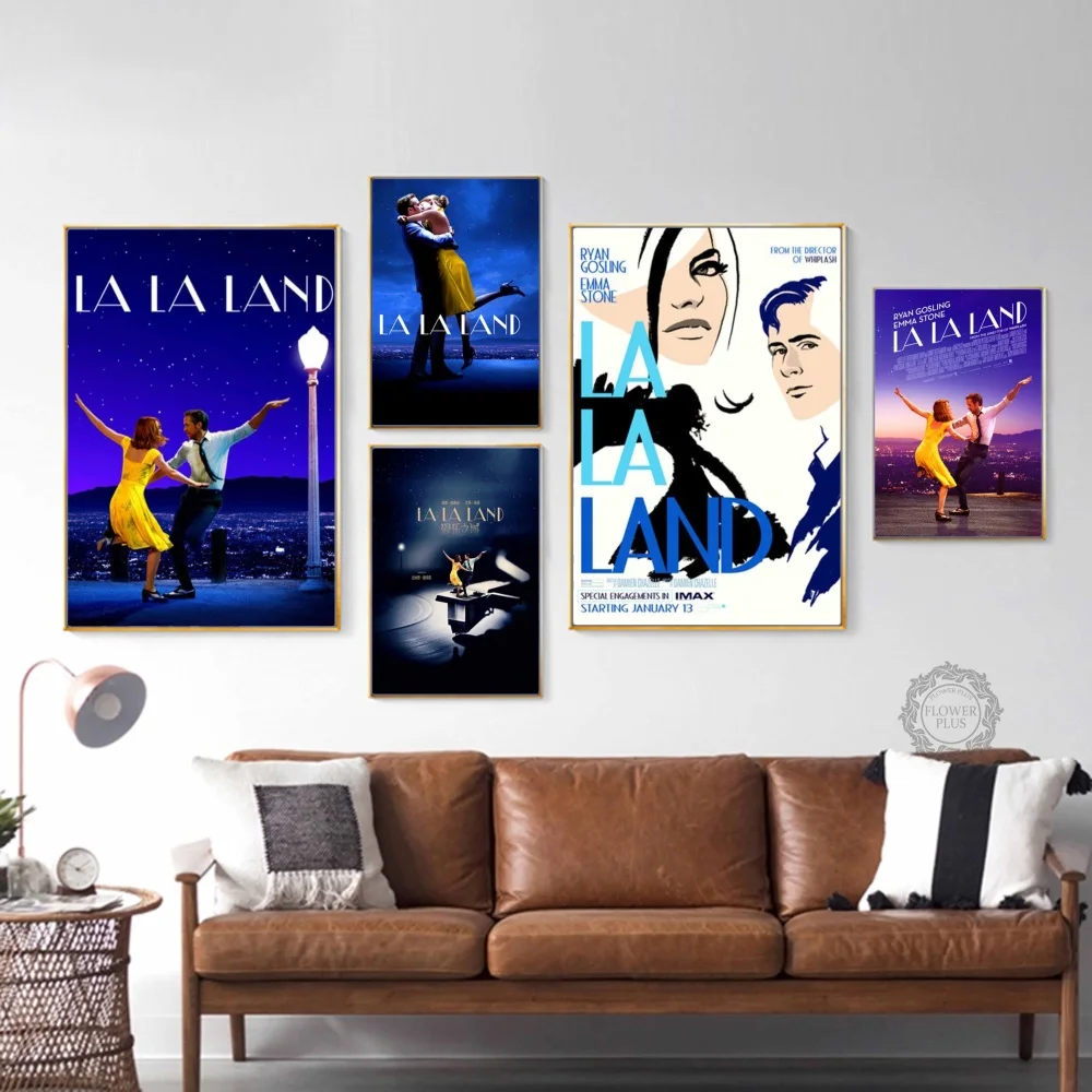 

La La Land Music Movie Artwork Poster Prints Oil Painting On Canvas Wall Art Murals Pictures For Bedroom Decoration No Framed