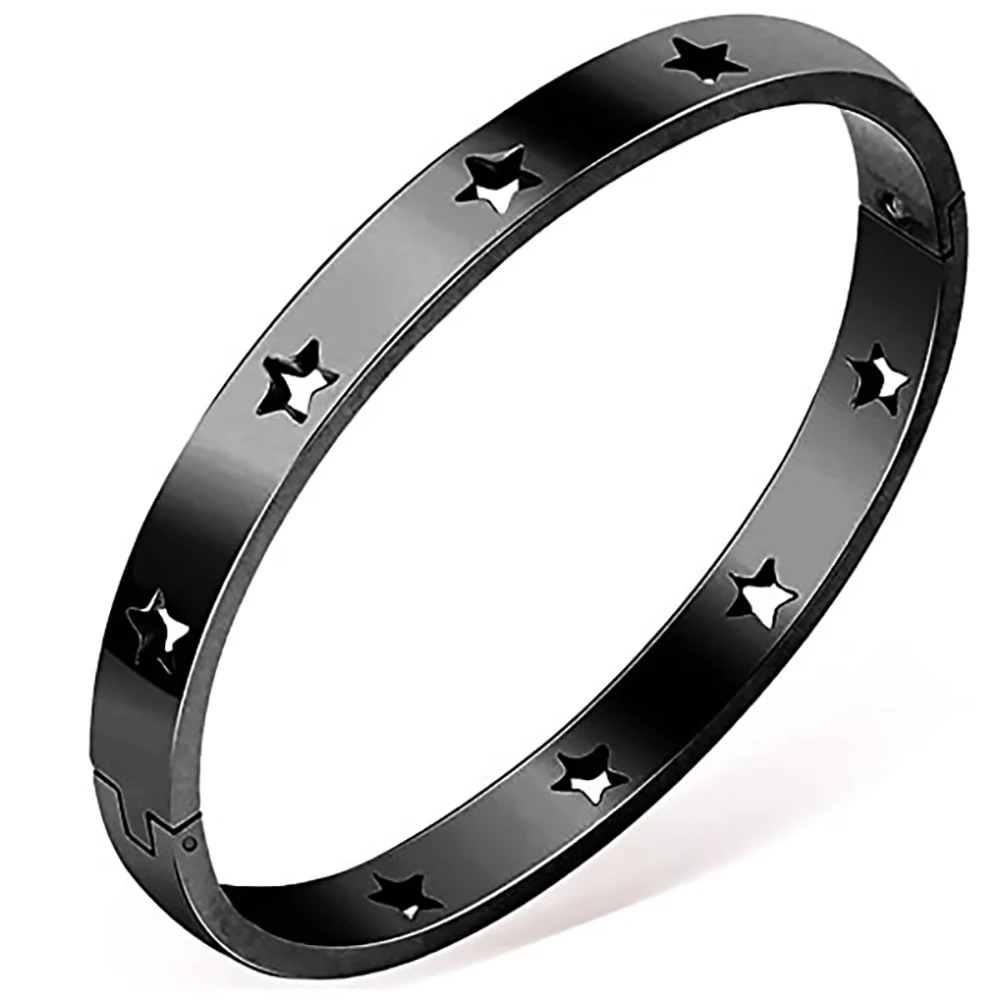 Nibastar Holle Ster Armbanden & Bangles Voor Vrouwen Mode Rvs Zoete Romantische Armband Rose Gouden Kleur Sieraden Cadeau