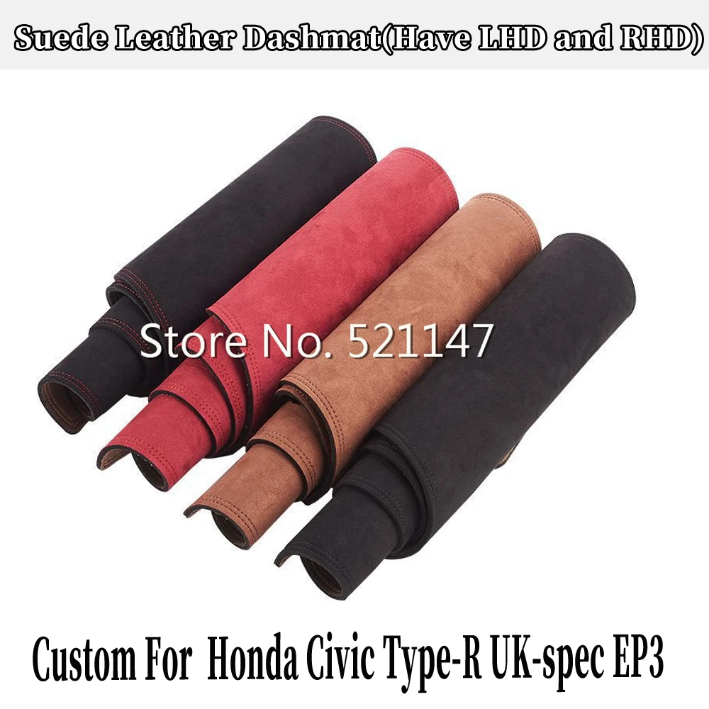 

For Honda Civic Type-R UK-spec EP3 2002 - 2005 Suede Leather Dashmat Dashboard Cover Pad Dash Mat Car-styling Accessories