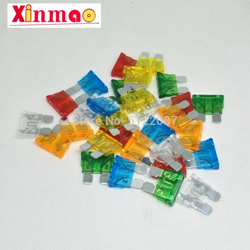 30Pcs Standard Auto Blade Fuse for Car 5 10 15 20 25 30 AMP Car Fuse Auto Fuse White Yellow Red Blue Orange Green