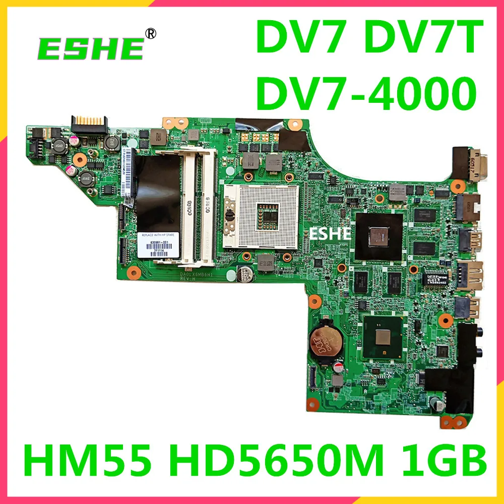 

For HP Pavilion DV7 DV7T DV7-4000 Laptop Motherboard DA0LX6MB6H1 615308-001 630981-001 HM55 DDR3 HD5650M 1GB graphics card