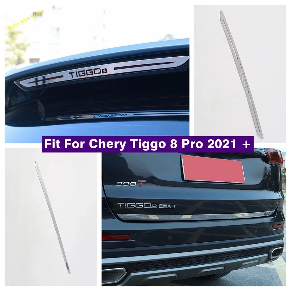 

Trunk Lid Door Tail Gate Cover Strip Sill / Rear High Positioned Brack Lamps Lights Panel Trim For Chery Tiggo 8 Pro 2021 - 2023