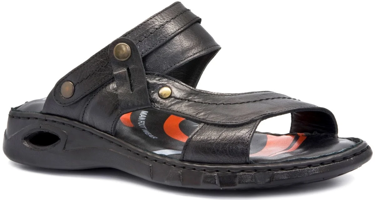 

Forelli 1565 8YS 40507 BLACK Male Shoes Slippers-Sandals