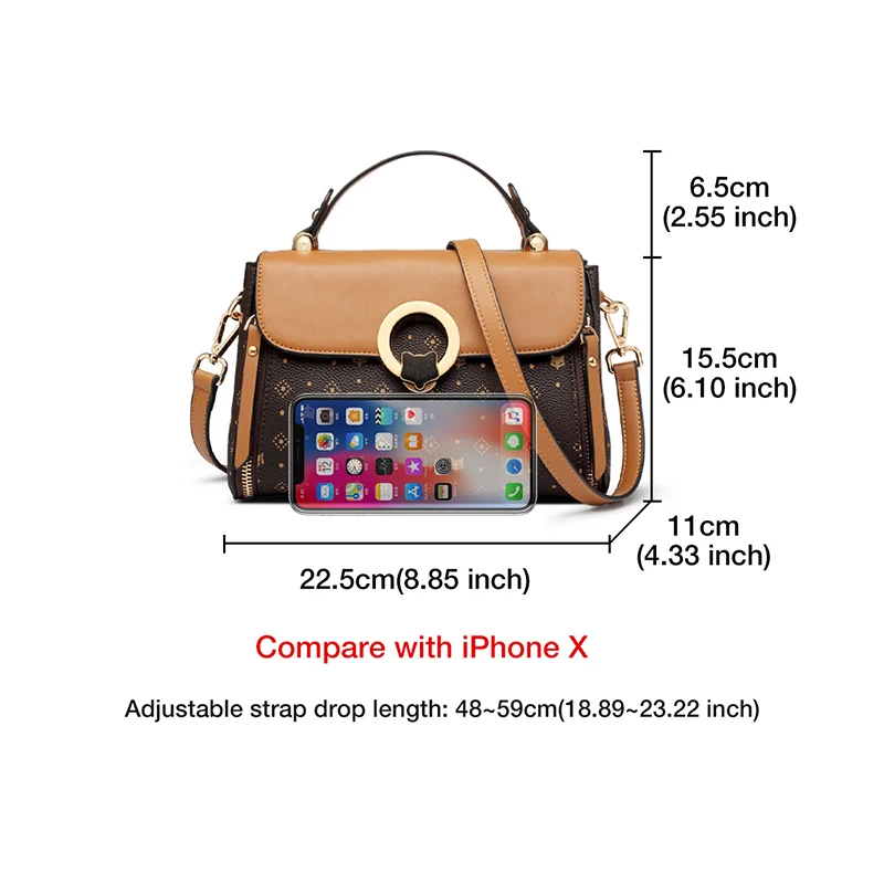 Imagem -02 - Foxer Bolsa para Mulheres de Couro Pvc Assinatura do Vintage Totes Retro Moda Bolsa Feminina Senhoras Casuais Viagem Ombro Crossbody Bolsas