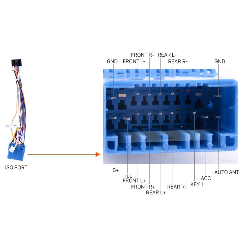 roadivox 16-pin Car Android Aftermarket Stereo Wiring Harness Adapter For honda accord 7 2003 2004 2005 2006 2007