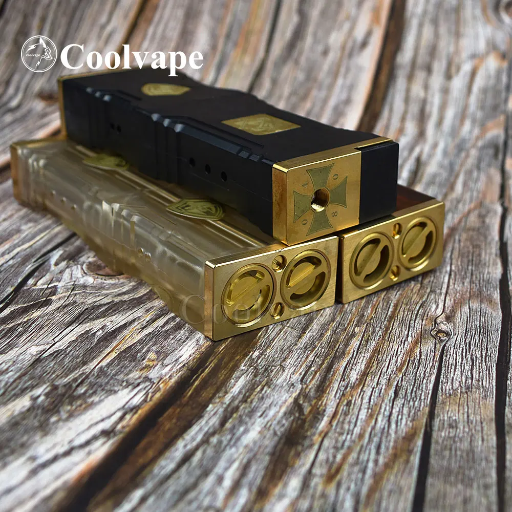 Ridder Mod Kit Fit 4*18650 Batterij Mechanische Mod E-Sigaret Messing Pei Materiaal Vape Fit Profiel Rda Vs Pantsermods