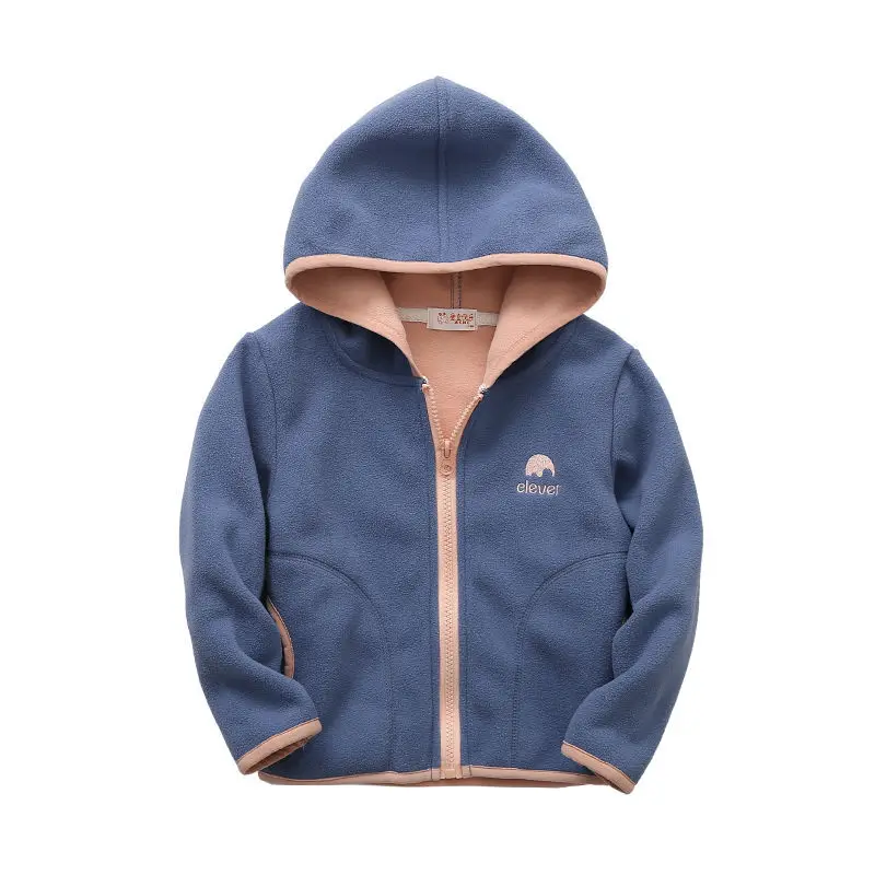 

Children's jacket spring and autumn boys polar fleece cartoon jacket new girls hooded jacket baby fleece sweater jacket