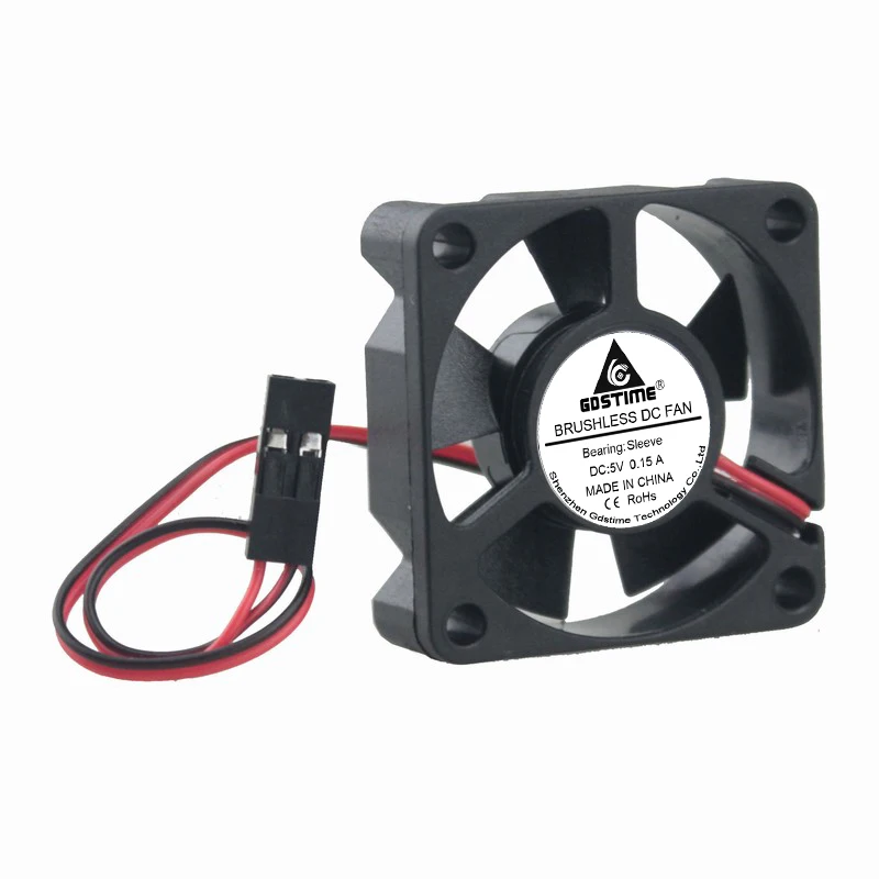 5pcs lot Gdstime DC 5V Dupont 2Pin 3510S 35mm 35*35x10mm Small 3D Printer Fan 35mm x 10mm Brushless DC Cooling Fan Cooler