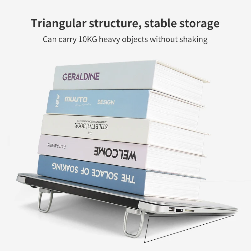 Mini supporto per Laptop portatile in metallo 1 paio supporto invisibile di sollevamento pieghevole per macbook accessori per Laptop Dell Lenovo