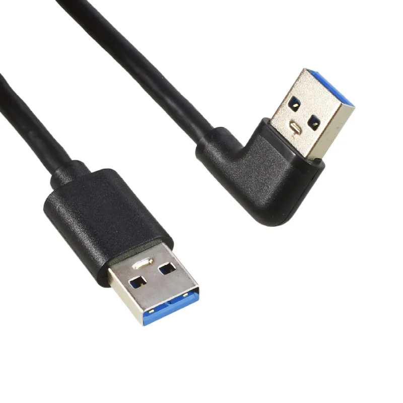 Same Side Double Bend Male to Male Usb3 USB3.0 Cable Short Double Right Angle 90 Degree Male USB 3.0 USB3.0 USB3 Cable Line Wire