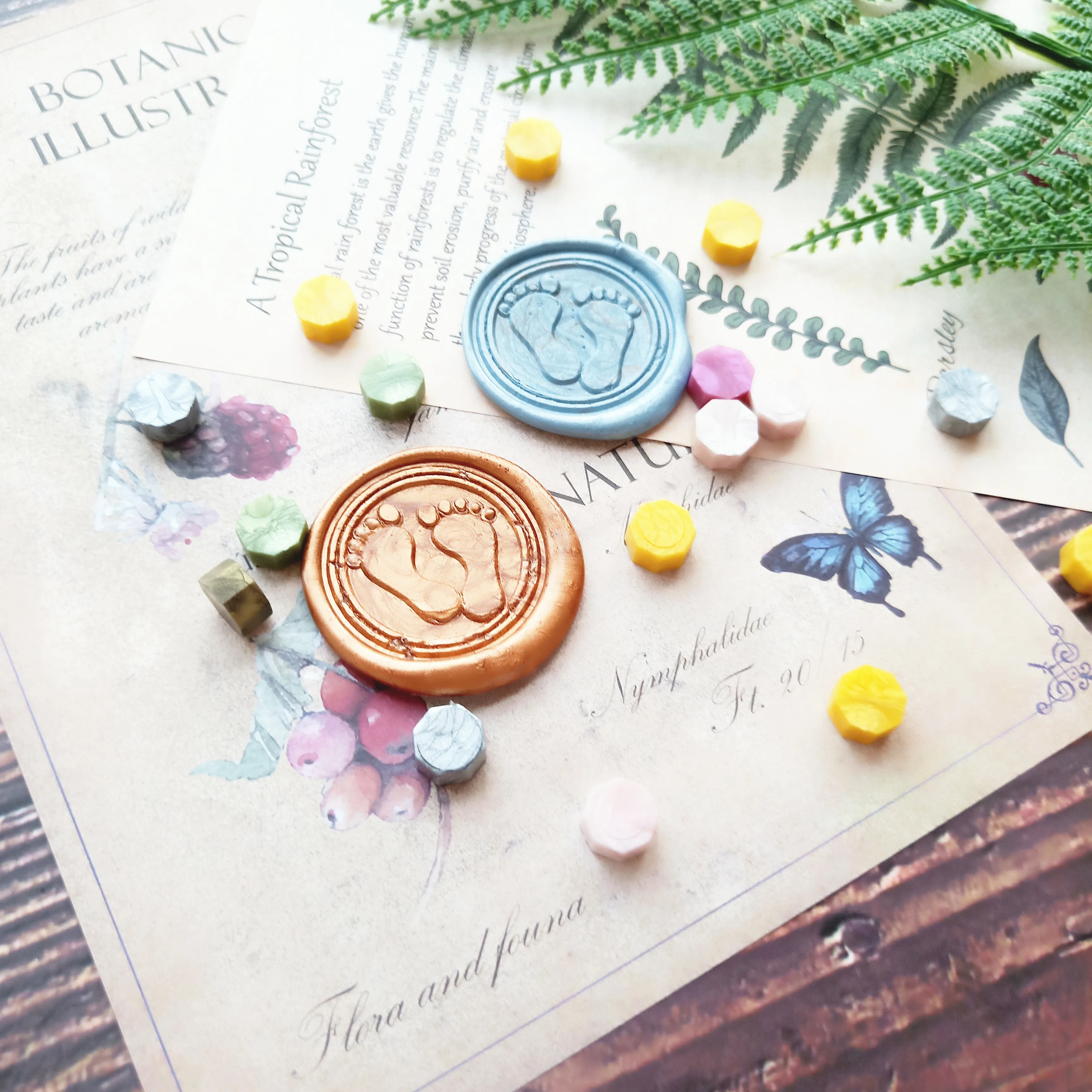 DIY Baby footprints customize Name Box set personalized Letter/Sealing Wax/wedding Wax Seal Stamp Custom invitations envelop