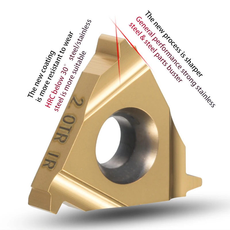 KaKarot T Type Thread Insert 16ER/22ER 1.5TR 2TR 2.5TR 3TR 4TR 5TR 6TR Carbide Thread Tnsert Trapezoid Thread SNR CNC Lathe