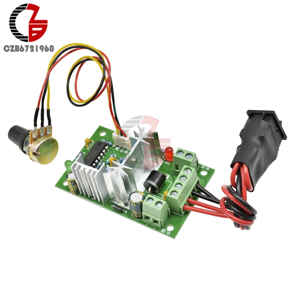 6-30V Voltage Regulator 80W 6A DC Motor Speed Controller Regulator High Torque Adjustable 12V 24V PWM Reversible Control