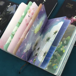 1pc Color Inside Page Notebook Luminous Cover Diary Book Journal A5 Illustration Hardcover Scrapbook Cute Student Gift