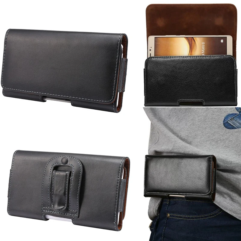 Luxury Genuine Leather Men Waist Bag Clip Belt Pouch Case For POCO X3 NFC F2 F3 M3 Mi 10 Ultra Mi Note 10 Lite Pro Mi 10T Pro