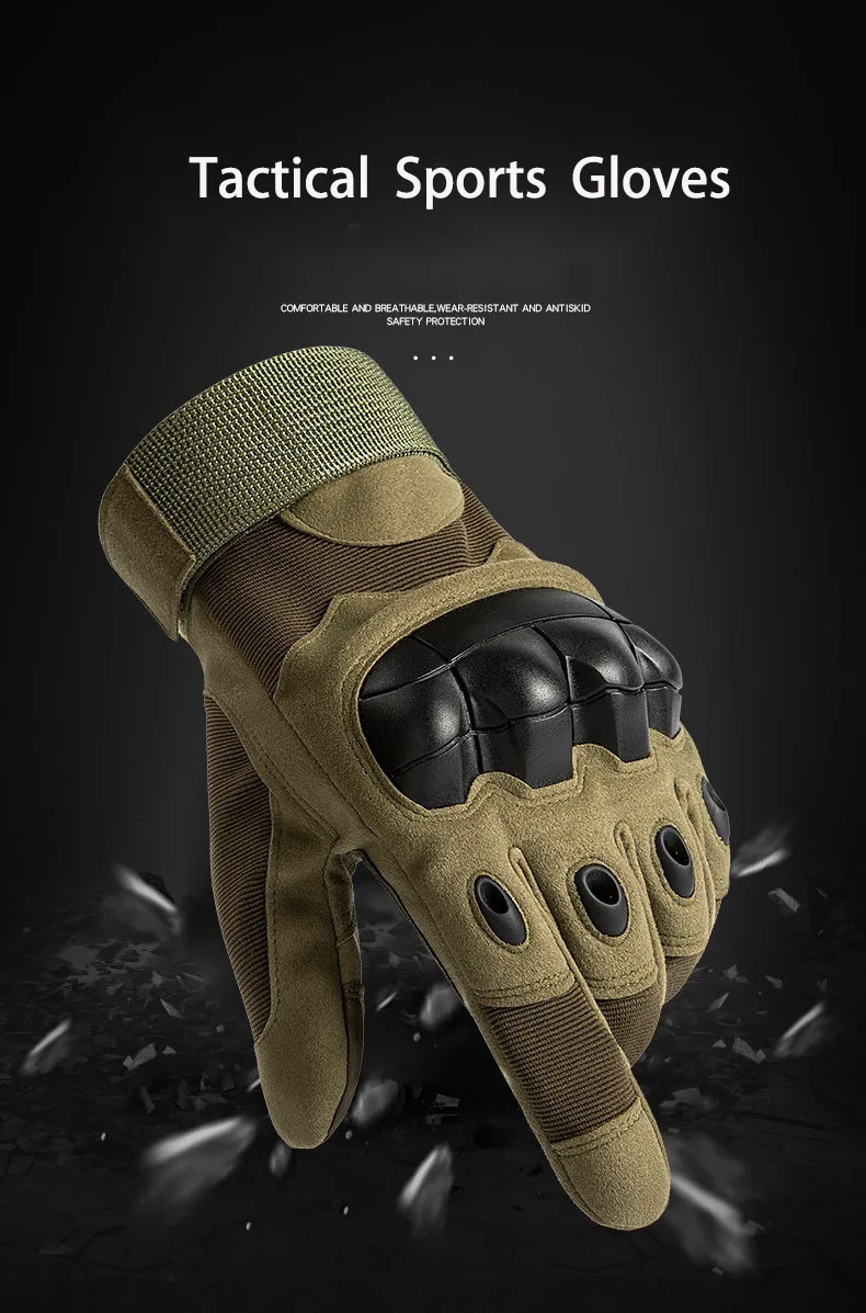 Gants de Moto Tactiques avec Écran Tactile pour Homme et Femme, Gants en Plein Air pour Course de Moto, Motocross, Combat, Escalade, Camping, Chasse et Vélo VTT