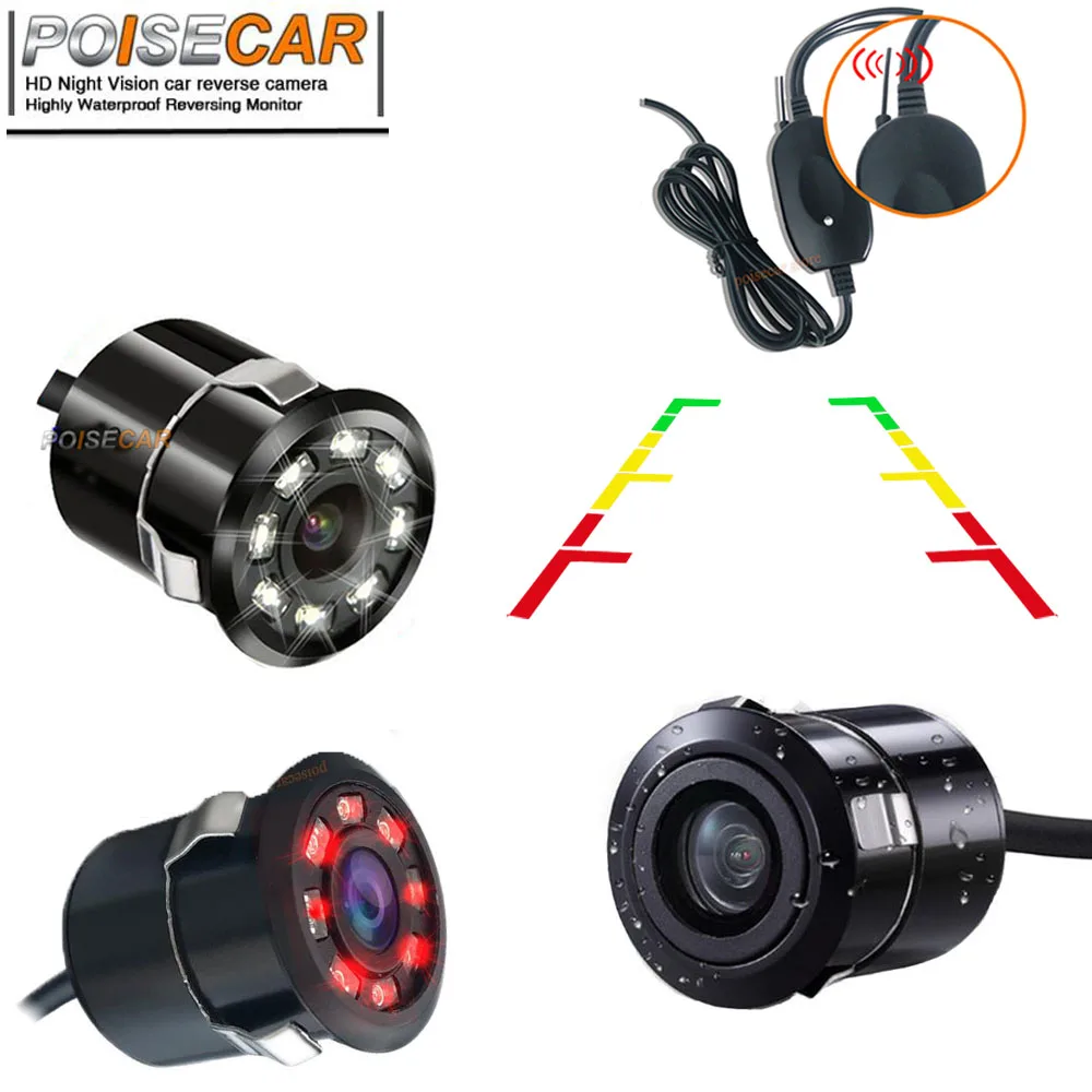 

POISECAR Parking Assistances Car Rear View Camera Rearview Reverse Revering Backup With CCD LED IR Wide degree Night Vision