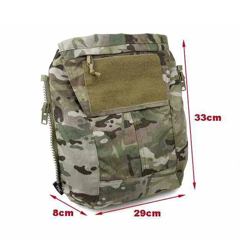 TMC Tactical Vest Zipper-on Panel Bag CPC AVS JPC1.0 Pouch Shooting Multicam Vest Plate Carrier Bags