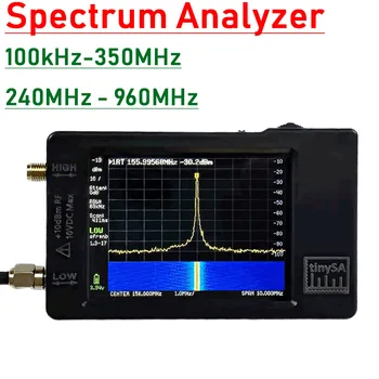 100khz~960mhz Handheld Spectrum Analyzer Square/Sine Signal Generator LCD Display Digital Touch Screen FM MF/HF/VHF UHF