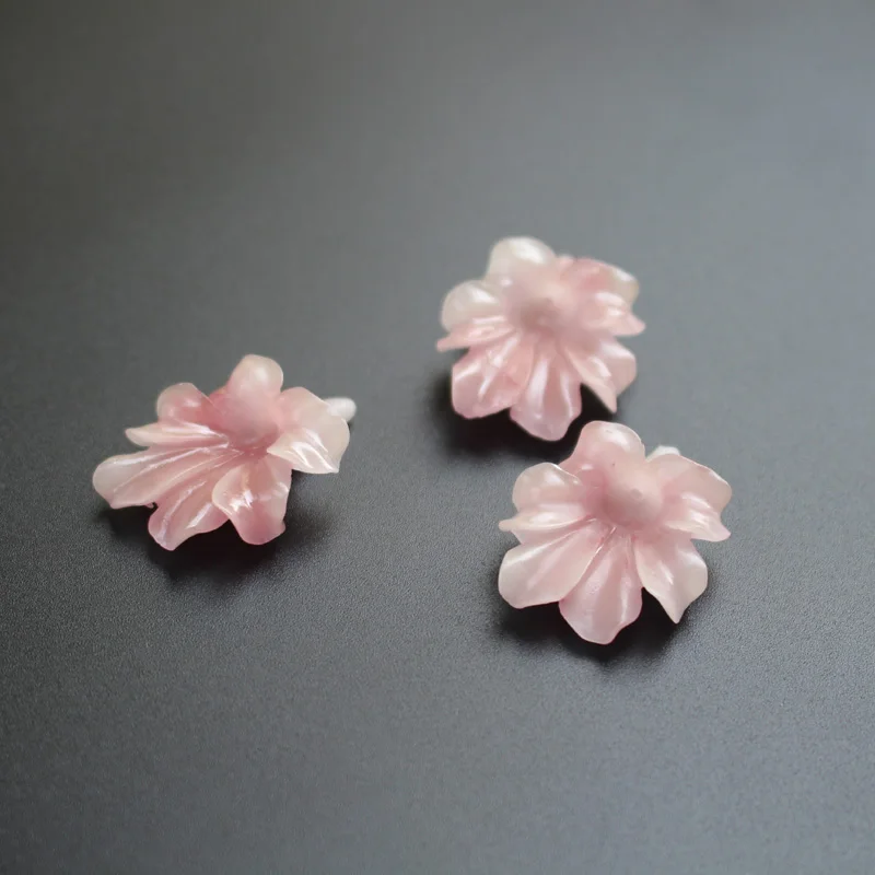 

5Pcs 30mmDouble Colored Artificial Coral Leaf beads Brooch Accessories Cabochon Dark Red Pink Color Pendant for Jewelry making