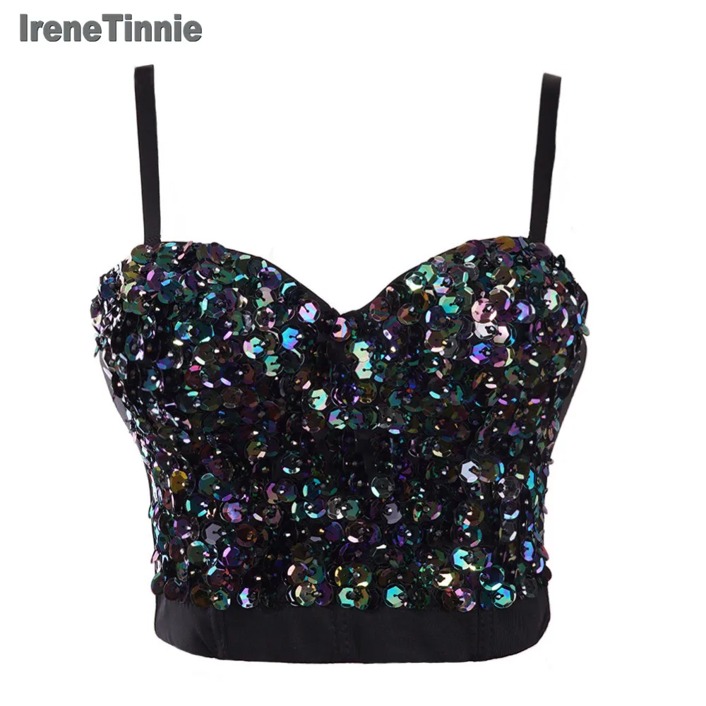 

Rhinestone Corset Camis Women Diamonds Cropped Top Sexy Party Women's Bra Cropped Top Wedding Vest Camis Mujer