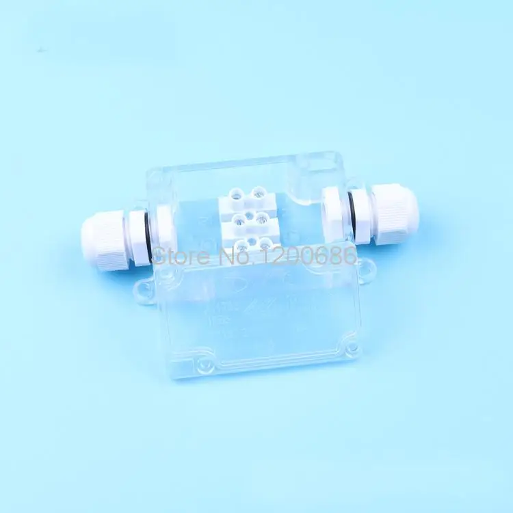 

PG9 IP65 waterproof box transparent two-way matching outdoor lights certification test junction box