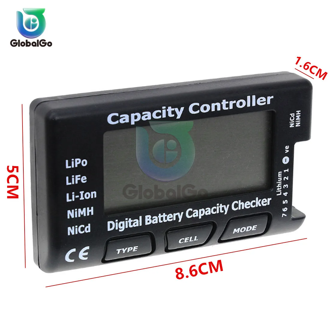 Digital Voltmeter Battery Capacity Controller Checker For Nicd NiMH LiPo LiFe Li-ion RC Battery Cell Meter Voltage Tester Check