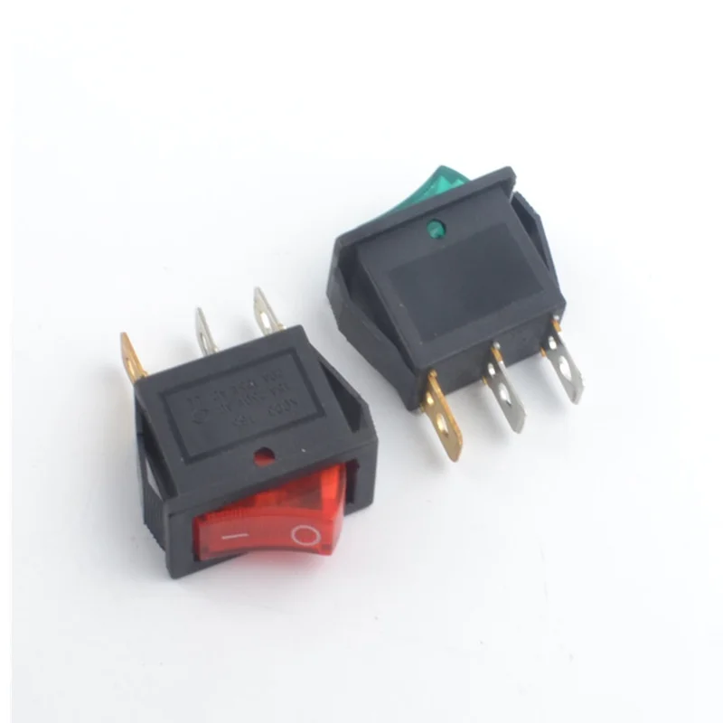 KCD3 Rocker Switch ON-OFF 2 Position 3 Pin Electrical equipment  With Light Power Switch 16A 250VAC/ 20A 125VAC