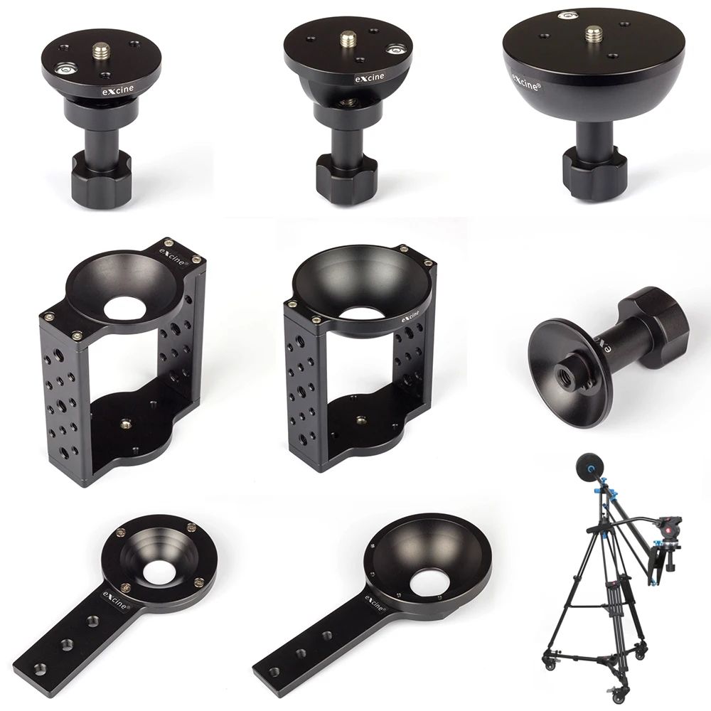 65mm 75mm 100mm Half Ball Flat Bowl Type Converter Adapter fr Camera Time Elapse Slider Track Dolly Crane Tripod Fluid Head