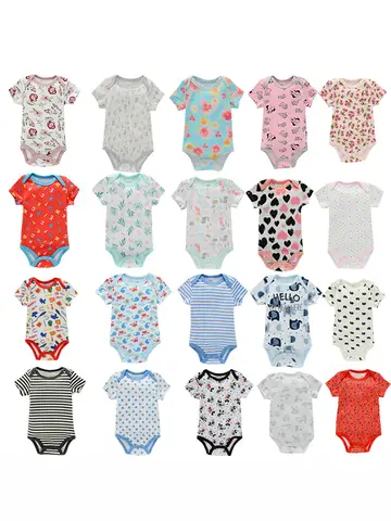 1-2 Pieces Baby Bodysuit For Newborns Summer Baby Romper Girl/Boy Clothes 0-12M Newborn Clothing Infant Soft Tight Baby Clothes