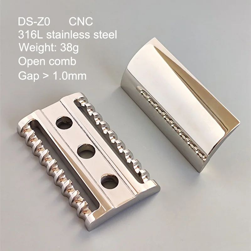 Dscosmetic Z0 Stainless steel open comb double edge safety razor head