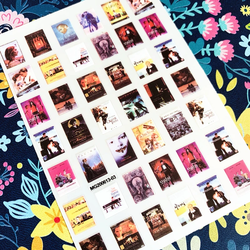

Newest MG200613-02-03 newspaper Movie poster3d nail art sticker nail decal stamping export japan designs rhinestones