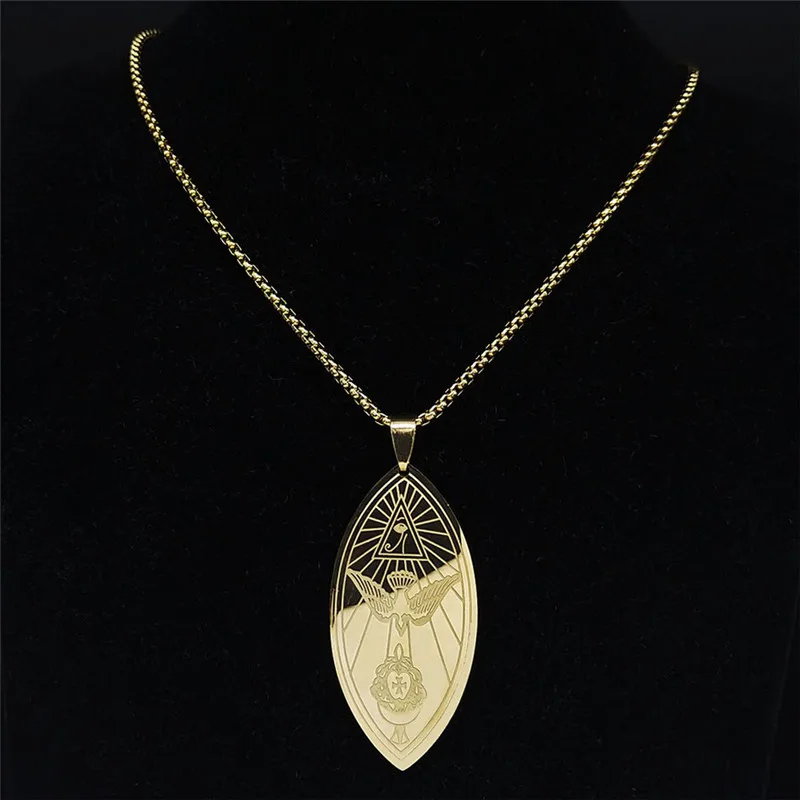قلادة بدلاية معابد Ordo للرجال والنساء ، مجوهرات نحاسية ، غامضة ، Grimoire ، سحر ، Oto لون ذهبي ، N650S02 ، #2