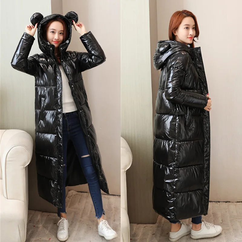 Winter Jacket Women Parka Down Cotton Padded Coat Female Super Long Puffer Waterproof Jackets Parkas Mujer 2020 KJ647