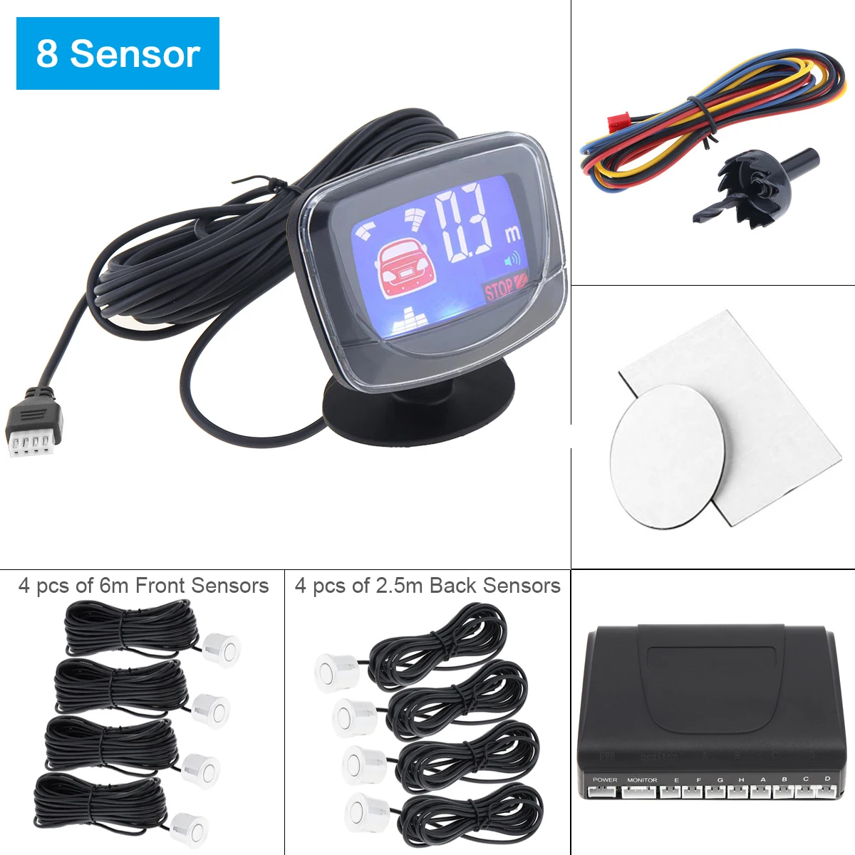 Sensori di parcheggio per Auto Auto Parktronic Waterproof 4 6 8 Beep Alert Radar Detector con Monitor e Dual CPU Intelligent System