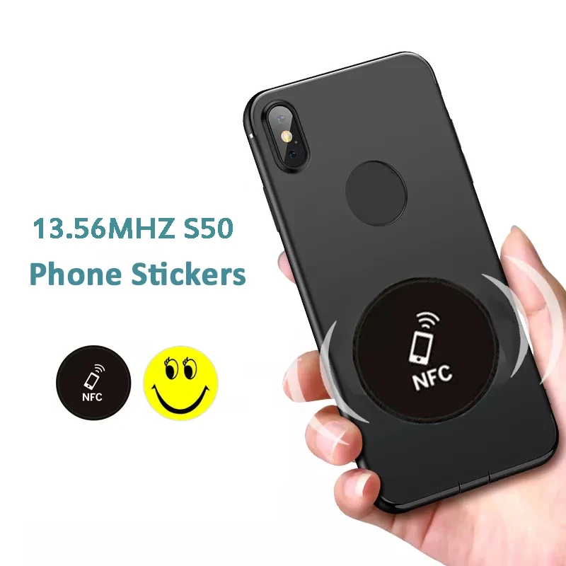 5/10pcs NFC 13.56Mhz S50 Stickers Writable IC UID Anti Metal Interference Cartoon Tags Label Rewritable Mobile Phone Sticker