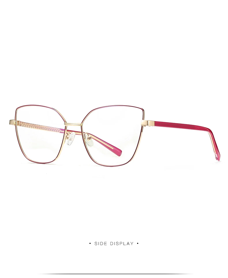Mode Frauen Katzenauge Vollrand Legierung Brille Rahmen für weibliche verschreibung pflicht ige Brillen optische Brille für Frau – Detail 23