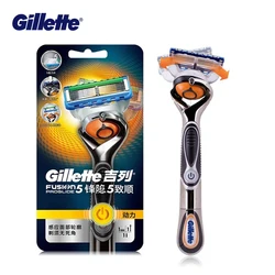 Original Gillette Fusion5 ProGlide Power Men Razor with FlexBall Technology Safty Shaving 5 Layers Blades Manual Shaver for Men