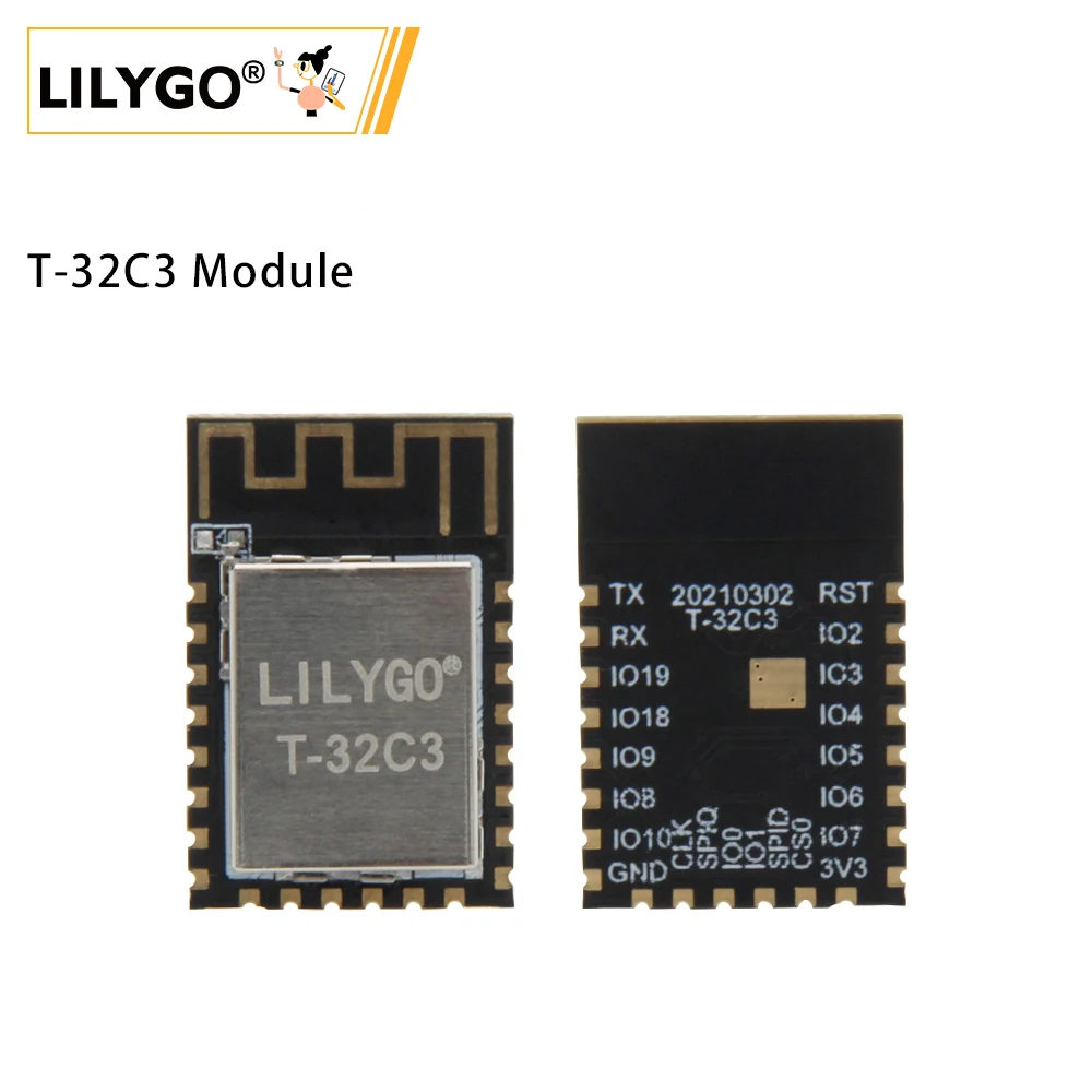 LILYGO®TTGO T-32C3 ESP32-C3 وحدة لاسلكية RISC-V 32 بت مجلس تطوير المعالجات الدقيقة 4MB فلاش دعم واي فاي بلوتوث