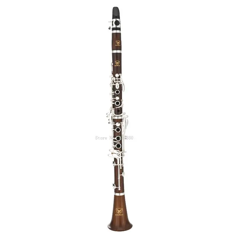 

MARGEWATE Clarinet New Bb Tune Redwood Clarinet 17 Keys Playing Musical Instrument with Case Mouthpiece