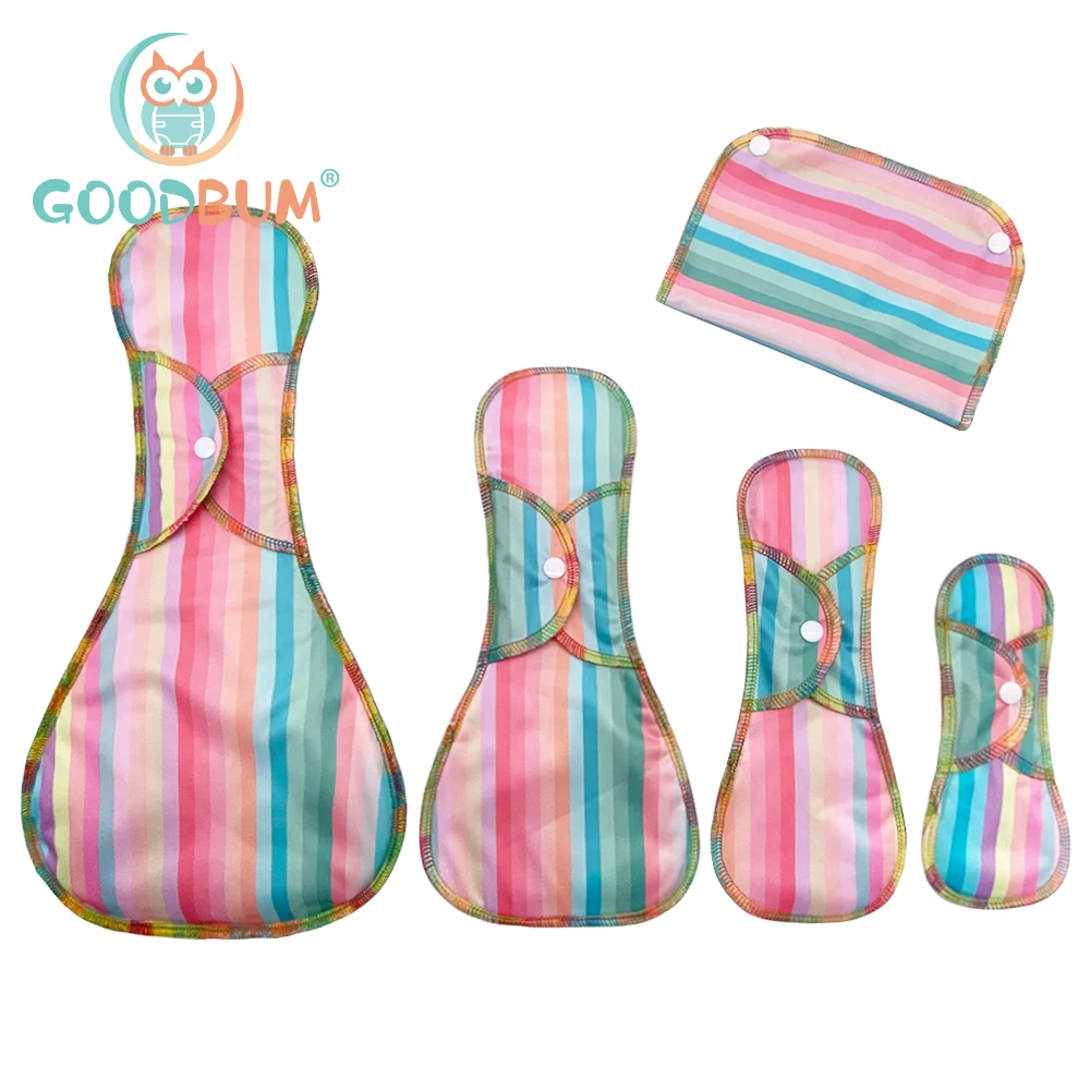 Goodbum 4+1 Sets Bamboo Charcoal Sanitary Pad Washable Sanitary Napkin Women's Reusable Care