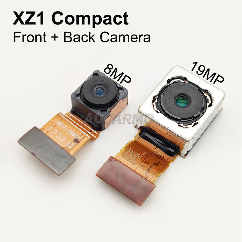 Aocarmo For Sony Xperia XZ1 Compact XZ1c G8441 G8442 SO-02K Front Face Rear Main Back Camera Module Flex Cable